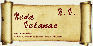 Neda Velanac vizit kartica
